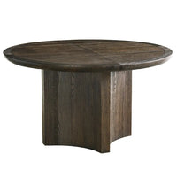 Additional view of Sable Round Dining Table in dark brown and espresso, featuring matte finish and a round dining surface.