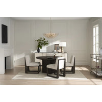 Alternate view of Sable Round Dining Table, featuring matte finish, wood, oak, and a round dining surface.
