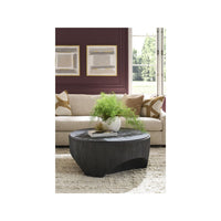 Alternate view of Cinder Cocktail Table, featuring matte finish, wood, and solid round tabletop.