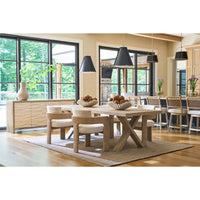 Alternate view of Dockside Dining Table, featuring matte finish, wood, and a rectangular dining surface.