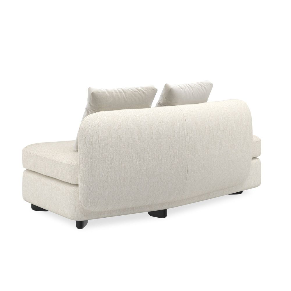 Additional view of Glow Laf Chaise in ivory and off-white.