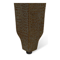 Croco Embossed Leather Stool
