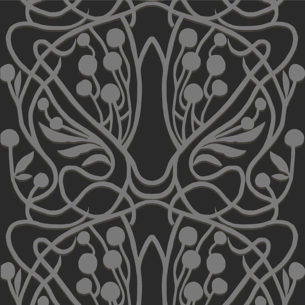 Vineyard Wallpaper-Mitchell Black-MITCHB-WC403-1-PM-MS-Wall DecorSamples Black-Removable Peel & Stick-2-France and Son