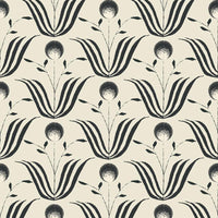 Spring Bloom Wallpaper-Mitchell Black-MITCHB-WC409-SW-PM-10-Wall DecorPatterns Shell White-Premium Matte Paper-9-France and Son