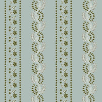 Botanic Stripe Wallpaper-Mitchell Black-MITCHB-WC412-AB-PM-10-Wall DecorPatterns Ash Blue-Premium Matte Paper-1-France and Son