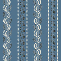 Botanic Stripe Wallpaper-Mitchell Black-MITCHB-WC412-BS-PM-10-Wall DecorPatterns Blue Salt-Premium Matte Paper-7-France and Son