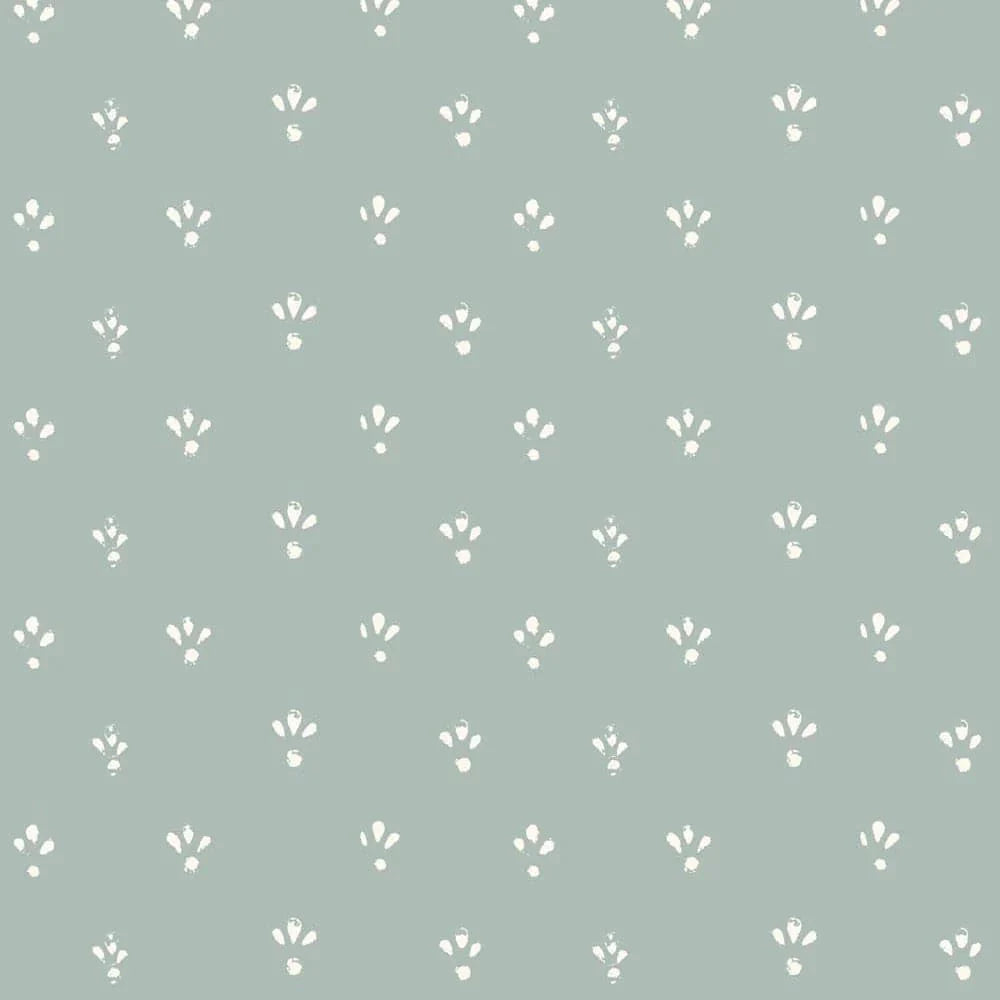 Fleur Wallpaper-Mitchell Black-MITCHB-WC413-AB-PM-10-Wall DecorPatterns Ash Blue-Premium Matte Paper-1-France and Son