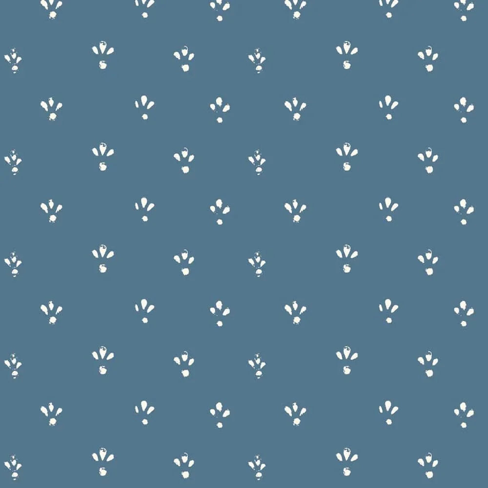 Fleur Wallpaper-Mitchell Black-MITCHB-WC413-BS-PM-10-Wall DecorPatterns Blue Salt-Premium Matte Paper-5-France and Son