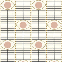Osidan Wallpaper, shown in cream and blush pink with paper and continuous repeating pattern.