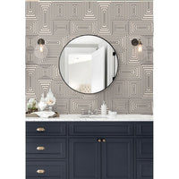 Additional view of Nia Wallpaper, featuring matte finish, paper, and half-drop pattern repeat for continuous alignment.