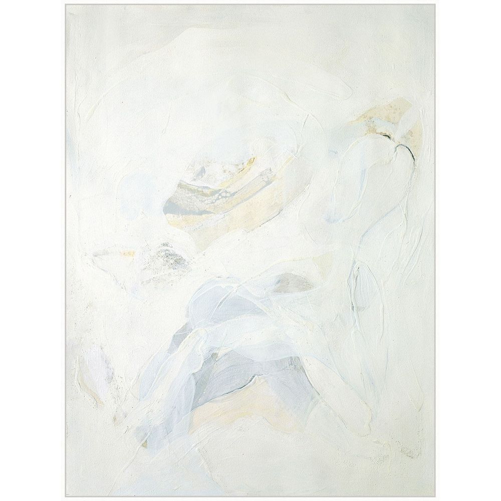 Stellar Nebula 2, shown in white and off-white with canvas, paint, and flat wall-hanging panel.