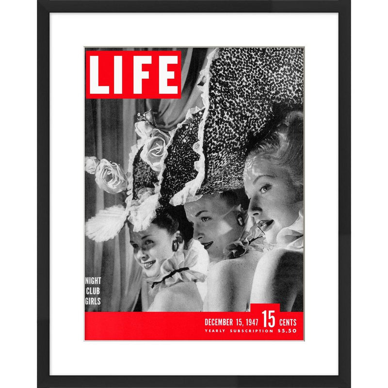 LIFE Cover- December 15, 1947, shown in black and white with paper, wood, and a black outer frame.