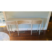 Alternate view of Ribbed Drawer Console-Antique Grey in antique grey and light grey.