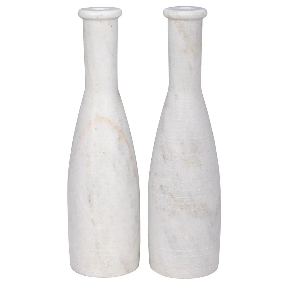 Alternate view of Moris Decorative Candle Holder, Set of 2, Black in charcoal black and white.