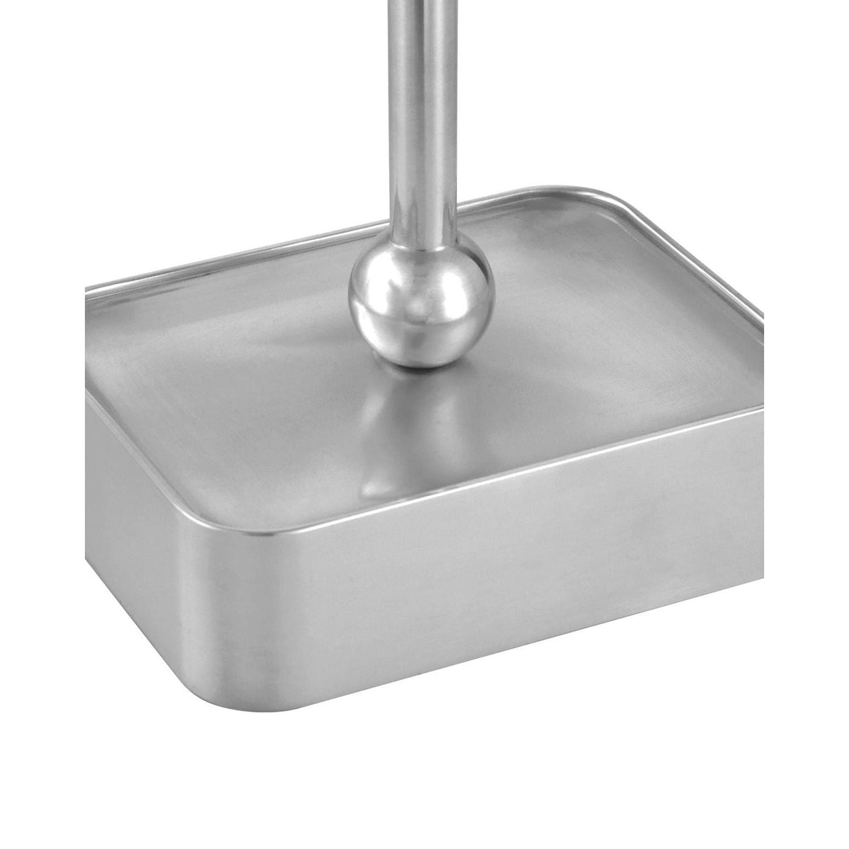 Additional view of Gadabout Nickel Cordless Table Lamp in silver, featuring brushed finish and cordless operation.