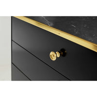 Additional view of Niles Dresser-Black in black and brass gold, featuring eight-drawer storage.