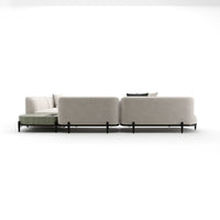 Additional view of Madera L Sectional 272.25 in ivory and off-white.