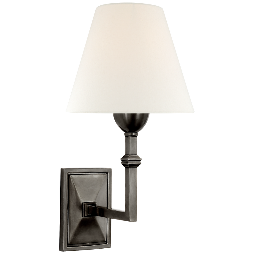 Additional view of Jally Wall Sconce in white and silver, featuring antique nickel finish and wall-mounting hardware.