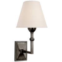 Jally Wall Sconce-Visual Comfort-VISUAL-AH 2305GM-NP-Wall LightingGun Metal-Natural Paper-4-France and Son