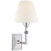 Jally Wall Sconce-Visual Comfort-VISUAL-AH 2305PN-L-Wall LightingPolished Nickel-Linen-7-France and Son