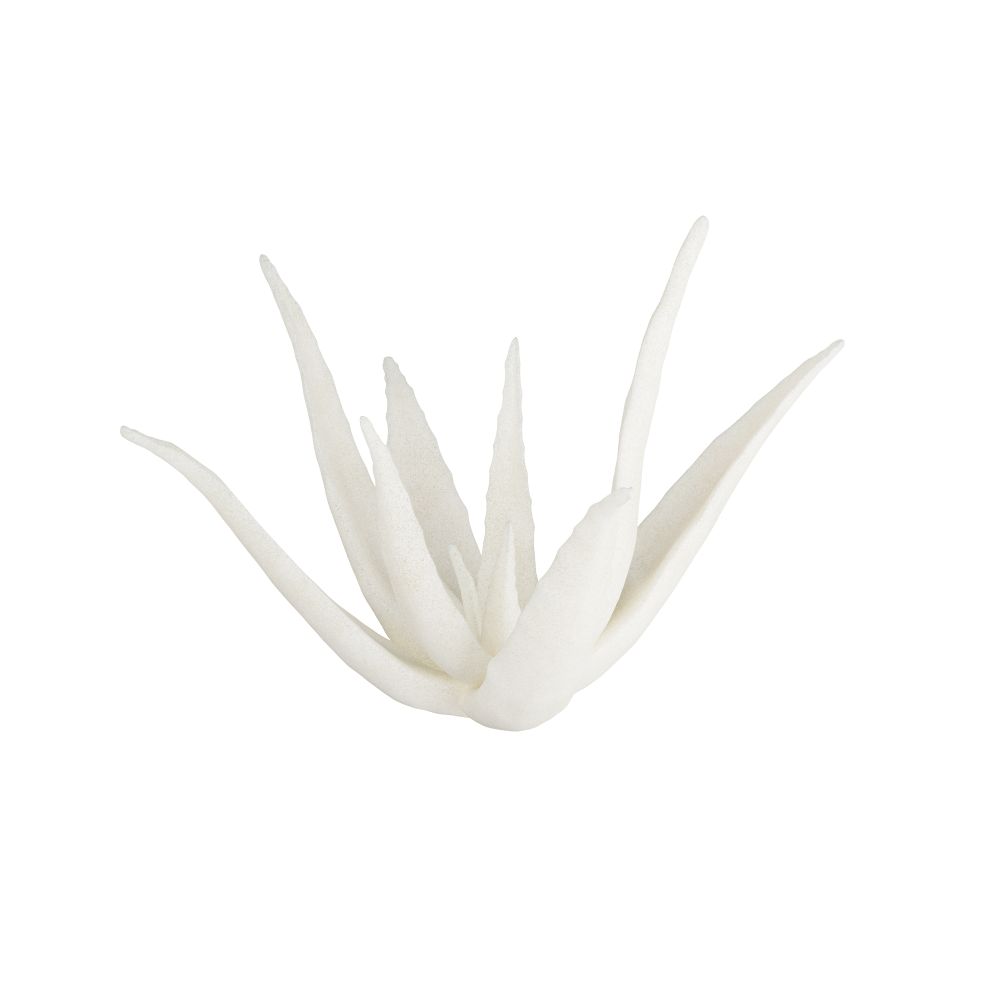 Drayen Sculpture, shown in white with ceramic and freestanding tabletop sculpture.