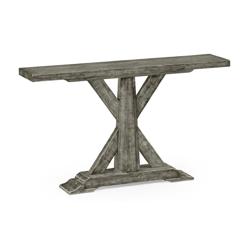 Casual Rectangular Console Table-Jonathan Charles-JCHARLES-491057-CFW-Console TablesCountry Walnut-1-France and Son