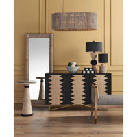 Alternate view of Vilmar Rope Floor Mirror, featuring natural fiber rope, jute, and full-length floor mirror.