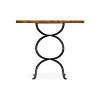 Alternate view of Casual Accents Bistro Round Centre Table, featuring wood, wrought iron, and a round pedestal base.