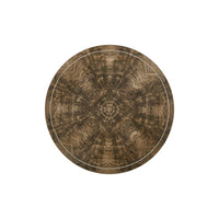 Alternate view of Classically Styled Round Side Table in medium brown and dark walnut brown.