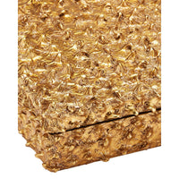 Alternate view of Hazlitt Box, featuring highly textured relief, wood, composite, and lidded storage compartment.