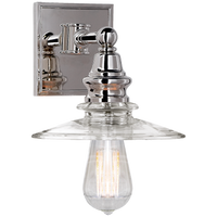 Cavelleine Shield Sconce-Visual Comfort-VISUAL-CHD 2473PN-CG-Wall LightingPolished Nickel-4-France and Son