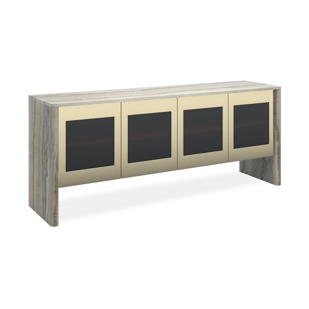 Additional view of Prelude Sideboard in cream and warm gray.