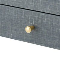 Claudette Desk, Washed Winter Gray, Brass