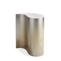 Epilogue, shown in champagne silver and warm pewter with metal and solid continuous body.