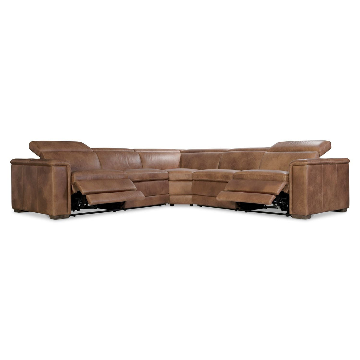 Lioni Leather 3-Piece Power Motion Sectional Recliner
