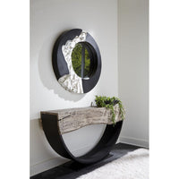 Alternate view of Notch Mirror Black, Silver Leaf in black and silver.