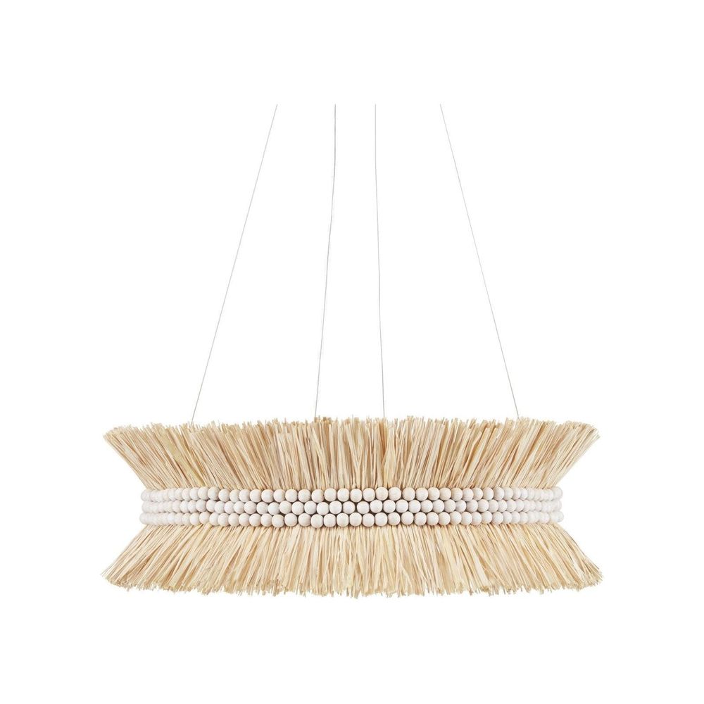 Additional view of Seychelles Chandelier in natural beige and warm tan.