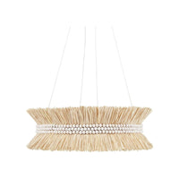 Additional view of Seychelles Chandelier in natural beige and warm tan.