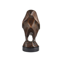 Additional view of Horus Bird Bronze in dark bronze brown and black.