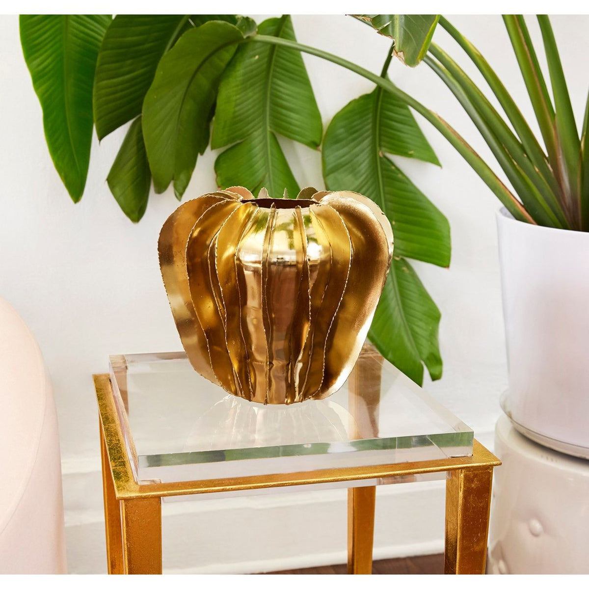 Doral Vase, Brass