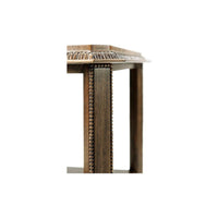 Additional view of Berkley Square Side Table, featuring satin sheen finish, wood, brass, and integrated lower shelf.
