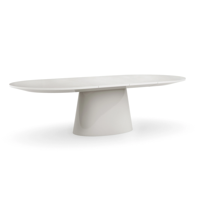 Alternate view of Paragon Extension Dining Table 74 in ivory and off-white.