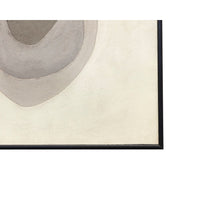 Additional view of Zen Garden (Set Of 3) in ivory and warm gray, featuring matte finish and triptych set of three panels.
