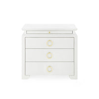 Elina 3-Drawer Side Table, Vanilla