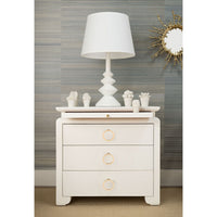 Elina 3-Drawer Side Table, Vanilla