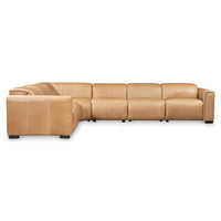 Billings Leather Power Motion Sectional Recliner