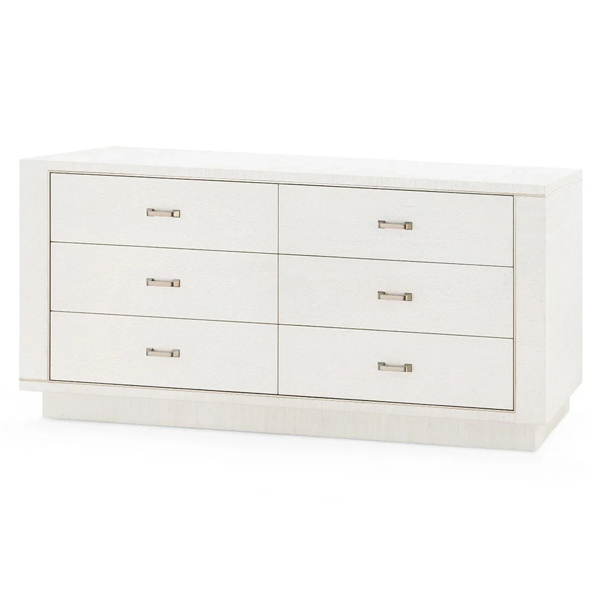 Additional view of Ethan 6-Drawer in sand white and off-white, featuring textured finish and 6 drawers.