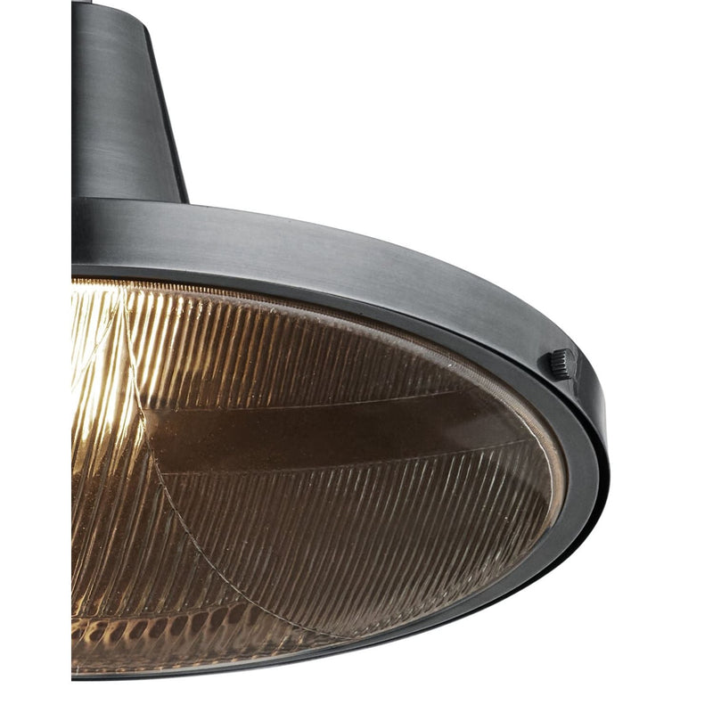 Alternate view of Mariner Silver Outdoor Pendant in gunmetal gray and charcoal black.