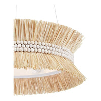 Alternate view of Seychelles Chandelier in natural beige and warm tan.