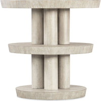 Alternate view of Modern Mood Round Side Table, featuring matte finish, wood, and three-tier round surfaces.